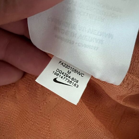 Nike Tech Pack Jaquard L/S Orange Collared Shirt - Picture 5 of 5